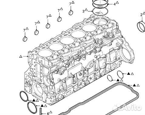 1884746 Блок двигателя MX13 Daf XF106