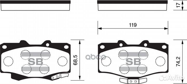 Колодки тормозные дисковые SP1222 Sangsin brake
