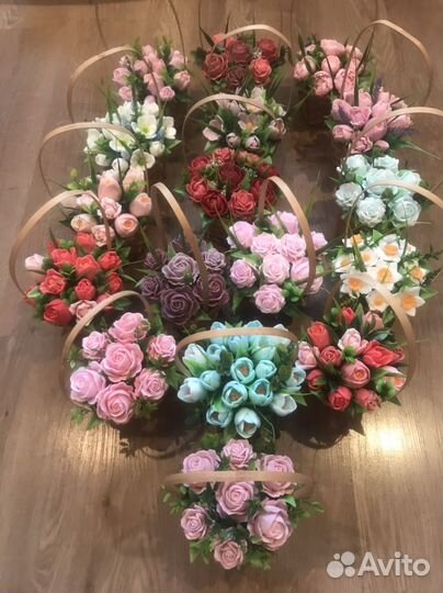 Букет из мыльных цветов