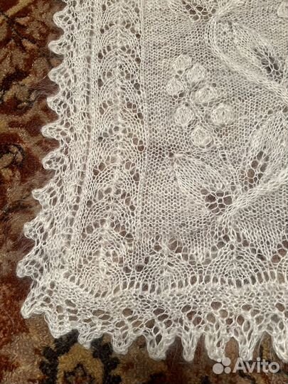 Шаль пуховая ручная работа