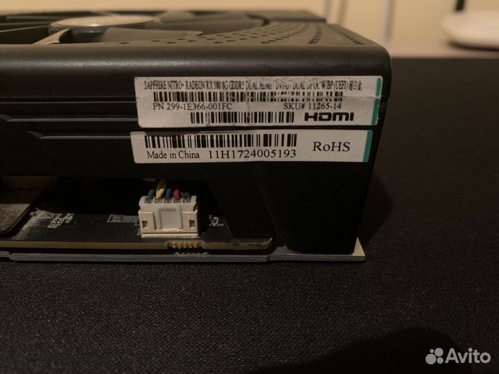 Видеокарта rx580 8gb sapphire nitro +