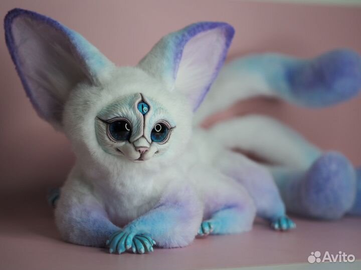 Игрушка ручной работы в смешанной технике