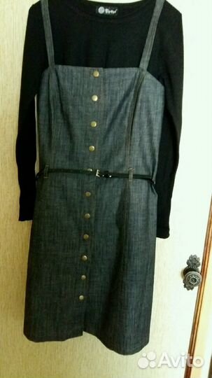 Джинсовый сарафан 48р