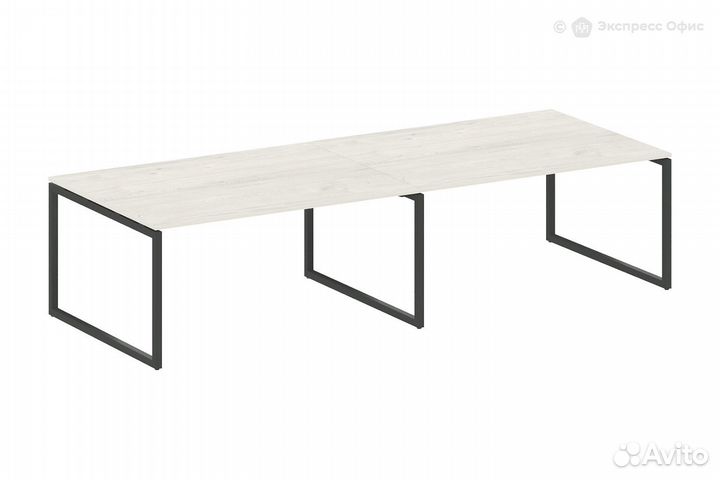 Стол для переговоров (2 столешницы) на О-образном