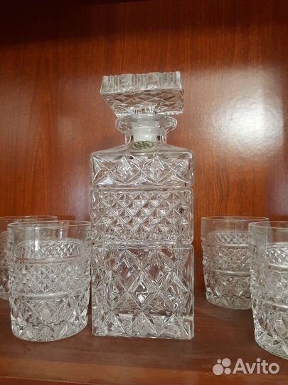 Графин, штоф и 6 стаканов. Богемия