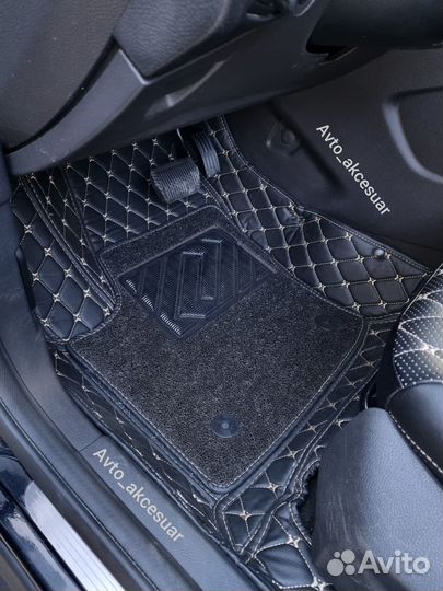 3Д Коврики Ford Mondeo 4 5 - Focus 2 3 черн с беж