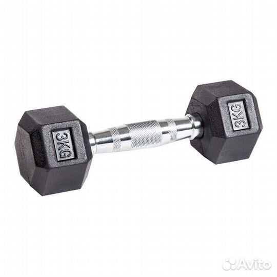 Гантель гексагональная обрезиненная ZSO, 3 кг