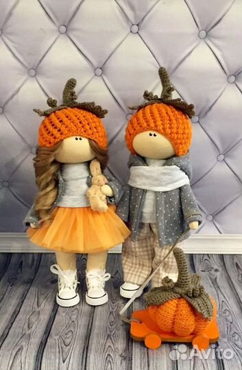 Кукла Снежка ручной работы, интерьерная кукла