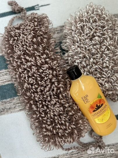 Набор мочалок + гель для душа