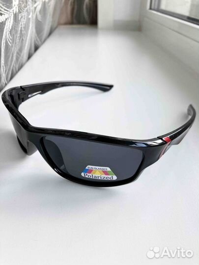 Спортивные очки поляризационные чëрно-красные