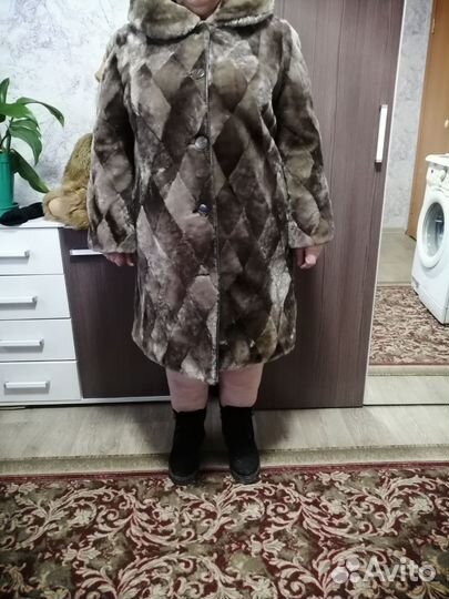 Мутоновая шуба 56 размер