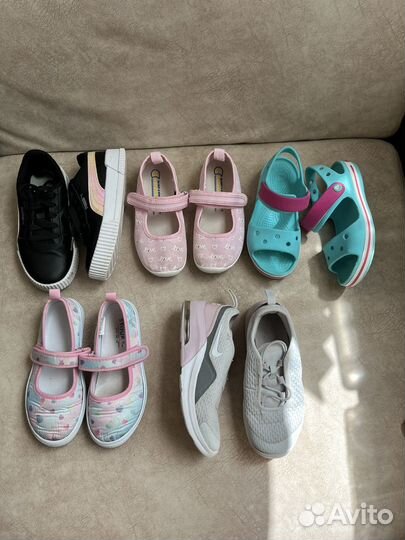 Обувь для девочки nike,puma,crocs,котофей 29-30 р
