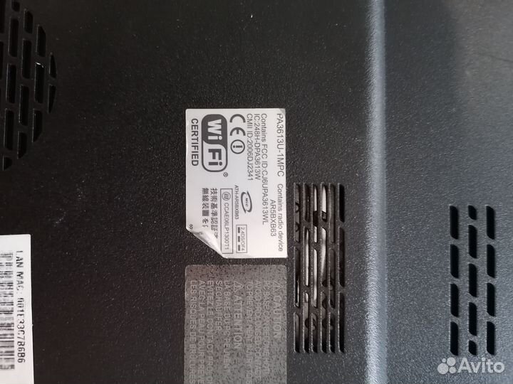 Ноутбук toshiba