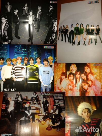 Много плакатов Все звёзды k-pop, аниме и не только