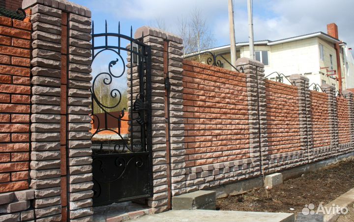 Кирпич для забора гиперпрессованный