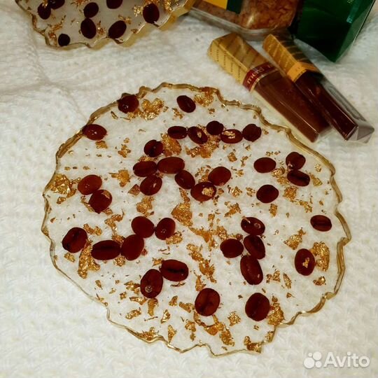 Подстаканники, костеры с натур зёрнами кофе