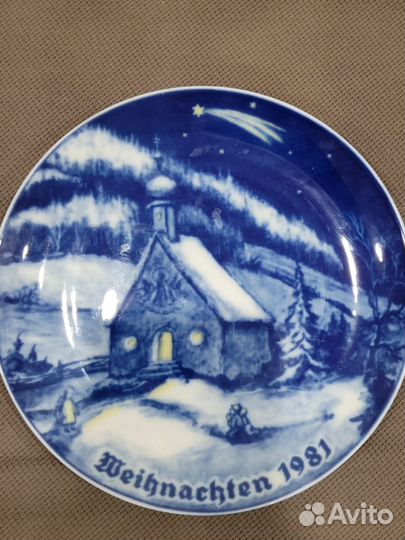 Настенная тарелка Рождество Германия 1981 г