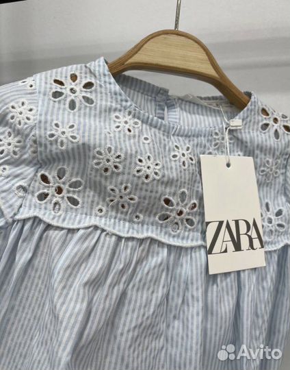 Блузка zara с нежным шитьем новая