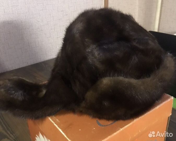 Шапка ушанка норковая мужская