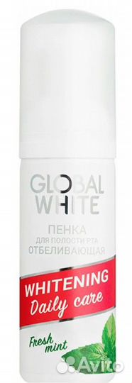Global White. Пенка для полости рта отбеливающая