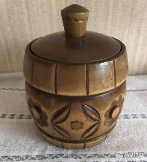 Шкатулка деревянная резная СССР