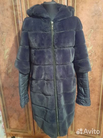 Эко шубка трансформер под рекса 46-48 р