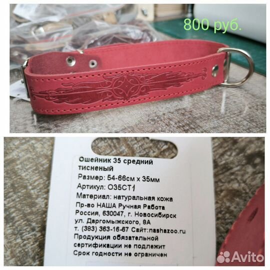 Ошейники, шлейки для собак