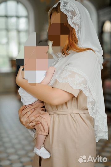 Накидка платок для храма крестины