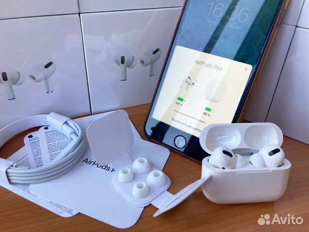 AirPods Pro Premium с шумоподавлением + гарантия