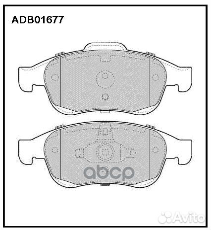 ADB 01677 колодки дисковые передние Renault Me