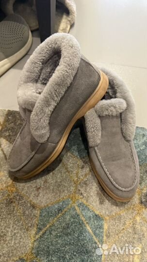 Меховые лоферы 38