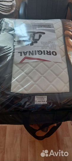 Чехлы Хендай Элантра с 06г по 10г экокожа белая
