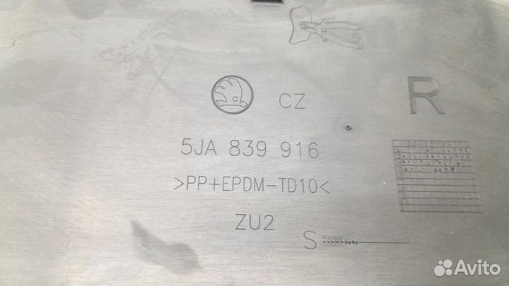 Накладка двери задняя правая Skoda Rapid NH cwva