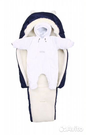 Комплект на выписку комбинезон и конверт зимний
