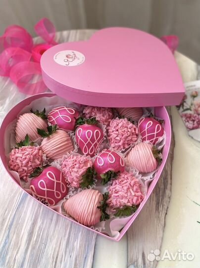 Клубника в шоколаде сердце