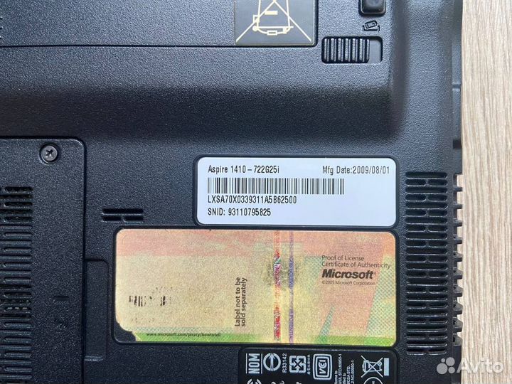 Acer aspire 1410-722G25i