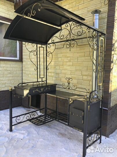 Кованый мангал под казан