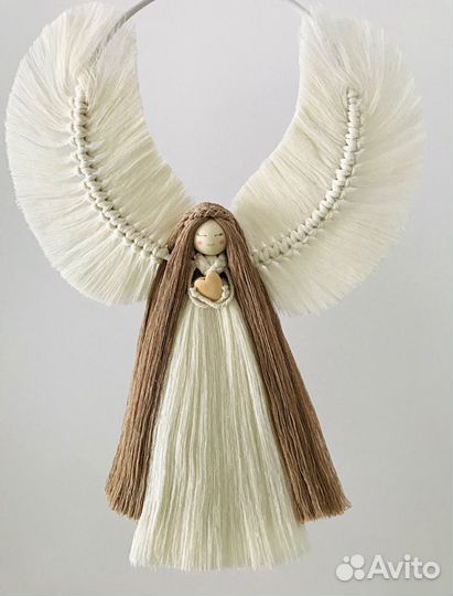 Куколка кукла ангел макраме игрушка подарок