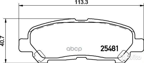 Колодки тормозные дисковые зад toyota highl