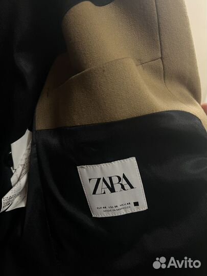 Мужской двубортный пиджак Zara