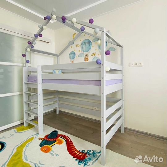 Кровать Чердак домик 180 80