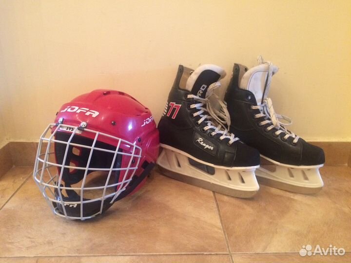 Коньки хоккейные Ranger, шлем хоккейный Jofa