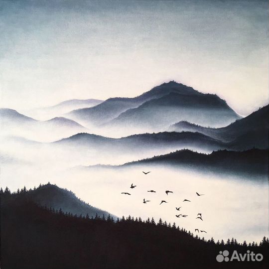 Картина маслом на холсте пейзаж