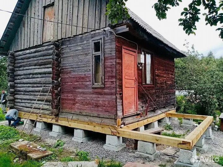 Подъем домов замена венцов