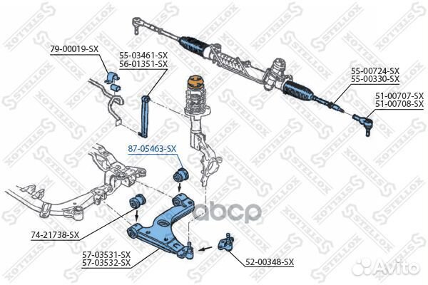 87-05463-SX сайлентблок рычага зад. Opel Zafir