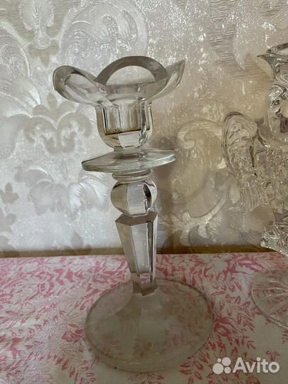 Подсвечники СССР сова хрусталь