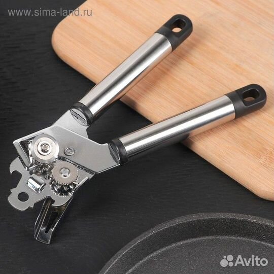 Нож консервный Доляна «Помощник», 20 см, цвет чёрн