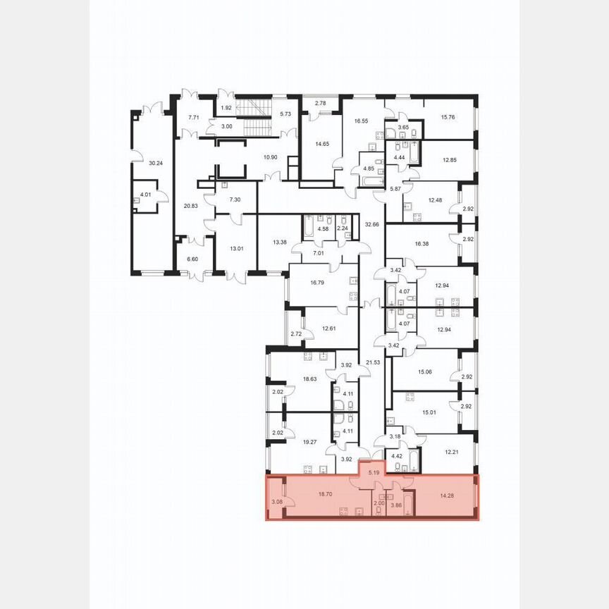 1-к. квартира, 45,6 м², 1/9 эт.