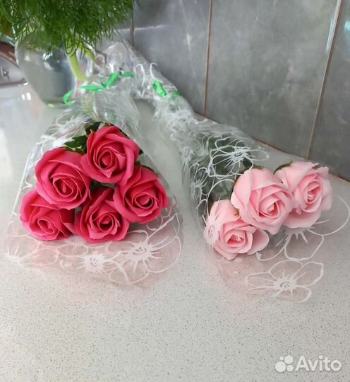 Розы из вспененного мыла