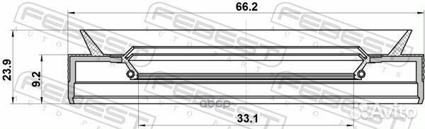 Сальник привода 33.1X66.2X9.2X23.9 opel astra-J